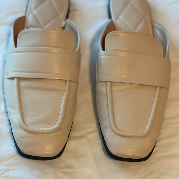 ZARA Beige Square Toe Slip On Mules - Size 39 (US 8.5) - Picture 4 of 6